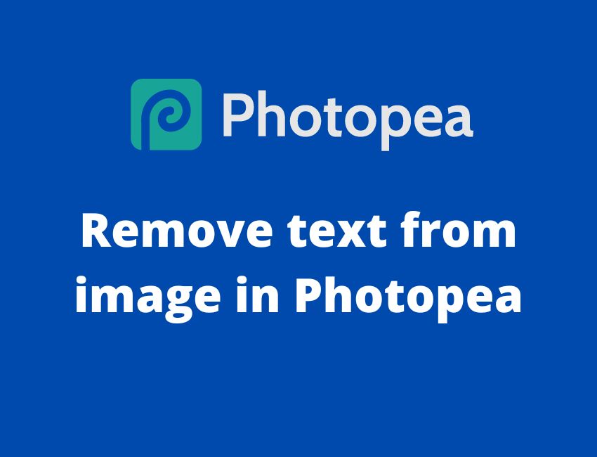 Remove text from the image in Photopea